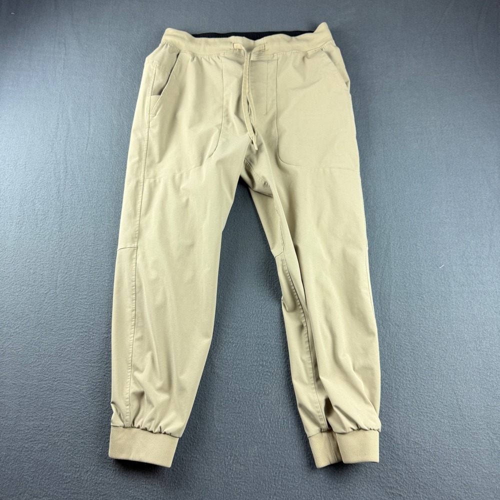 Lululemon ABC Jogger Men's M Beige Stretch Minimalist Tapered Drawstring Running